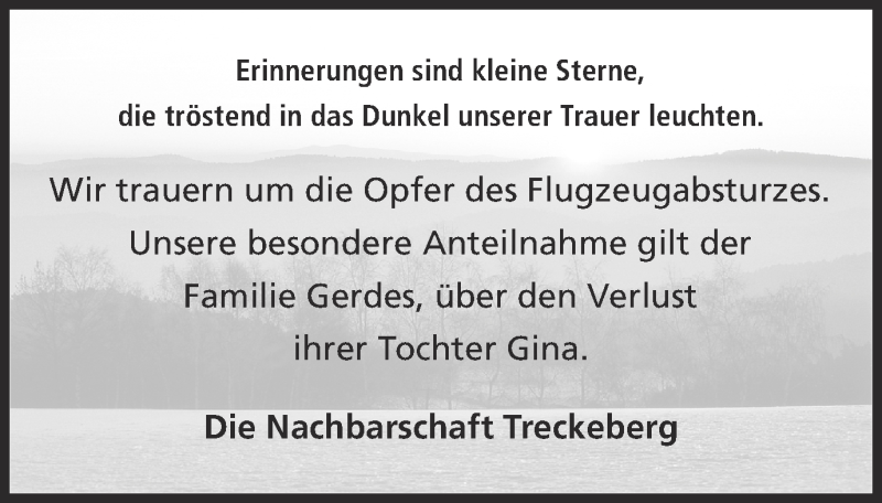  Traueranzeige für Opfer des  Flugzeugabsturzes vom 24.03.2015 vom 31.03.2015 aus Ruhr Nachrichten und Halterner Zeitung